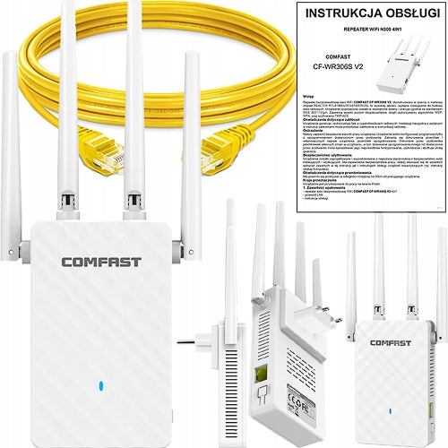 N300 WIFI NETWORK SIGNAL AMPLIFIER REPEATER EXTENDER LAN ANTENNAS LONG RANGE