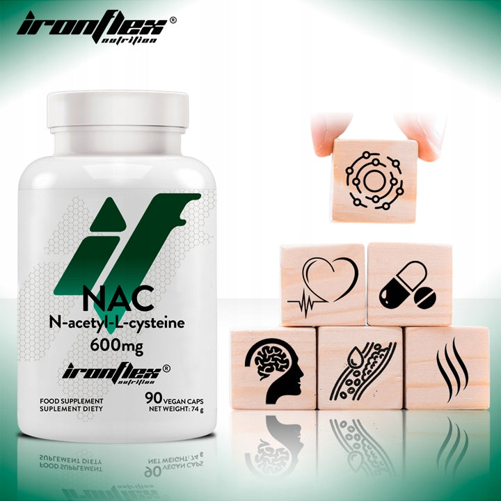 NAC 600 mg IronFlex N-ACETYL L-CYSTEINE 90 capsules DETOX LIVER PROTECTION Manufacturer code 5903140697541