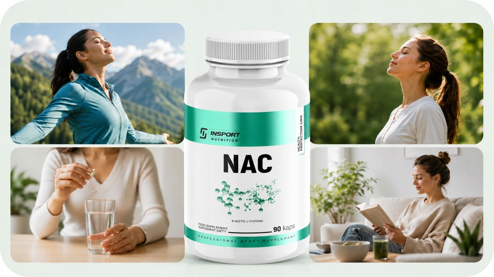 NAC 600mg 90 KAP N-ACETYL L-CYSTEINE HEALTHY LIVER PROTECTION | INSPORT Basic ingredient other