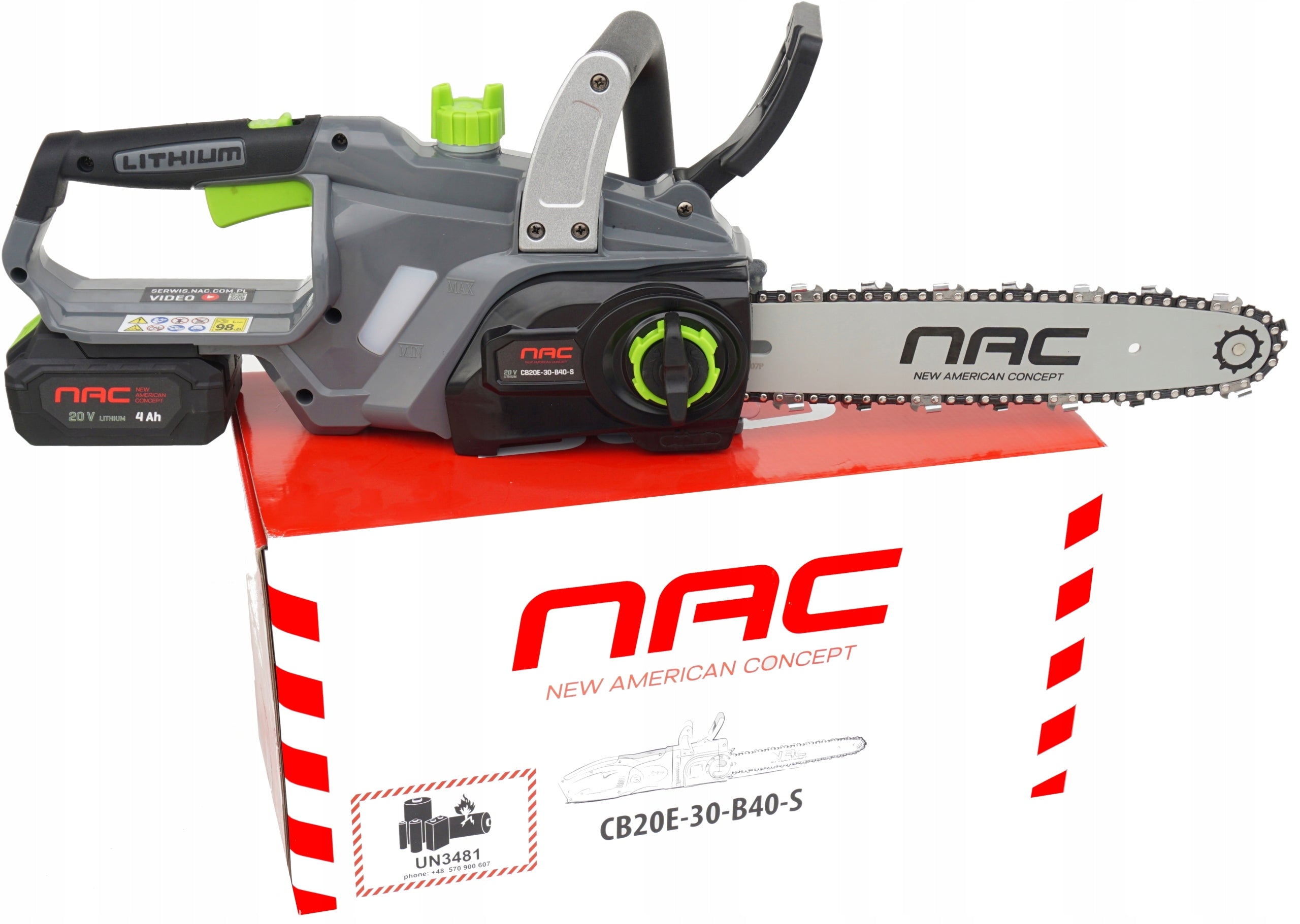 NAC CORDLESS SAW CB20E-30-B40-S 1 x 4 Ah charger set Manufacturer code CB20E-30-B40-S
