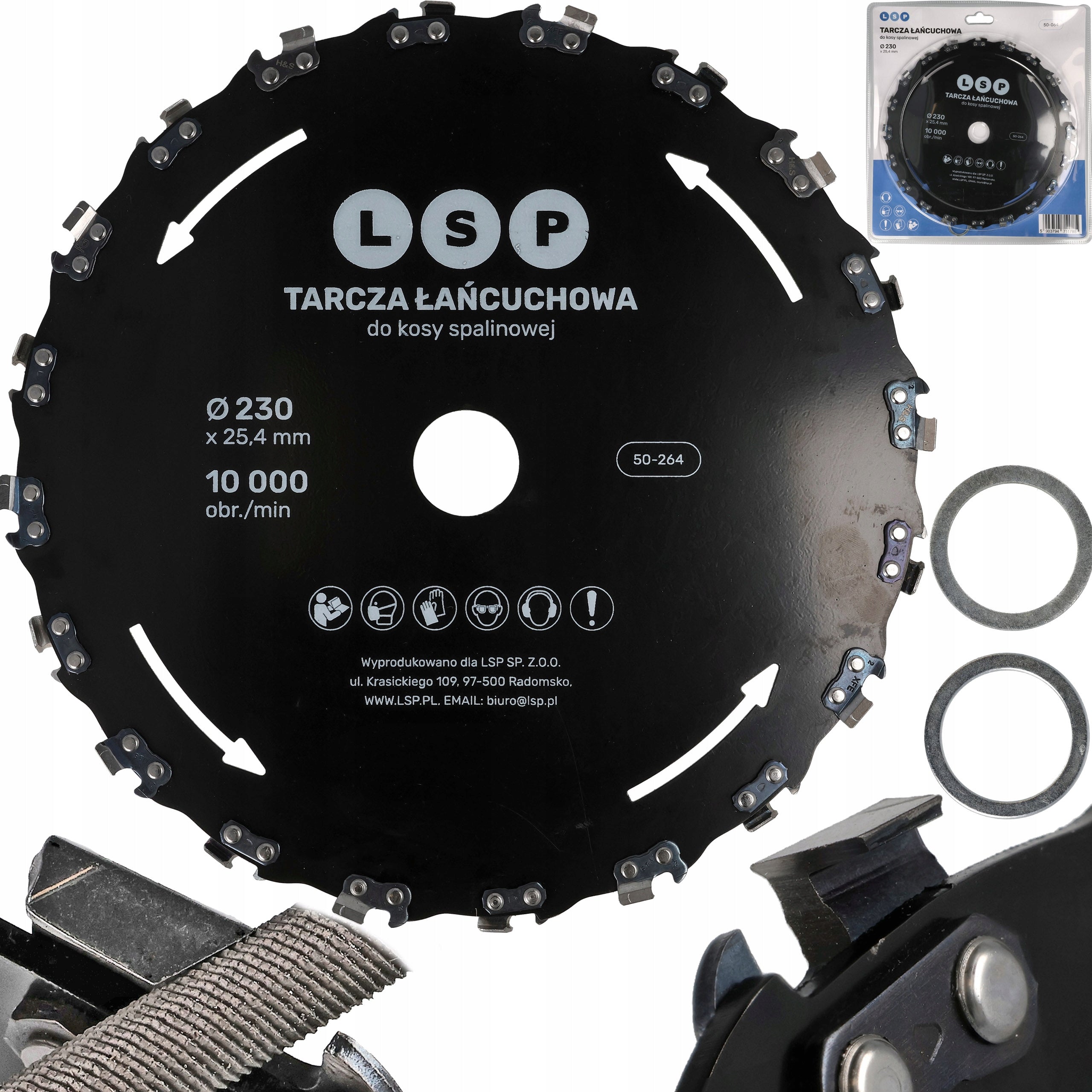 NAC Demon Combustion Scythe Disc 230mm Brush Tree Cutting Chain Packaging status original