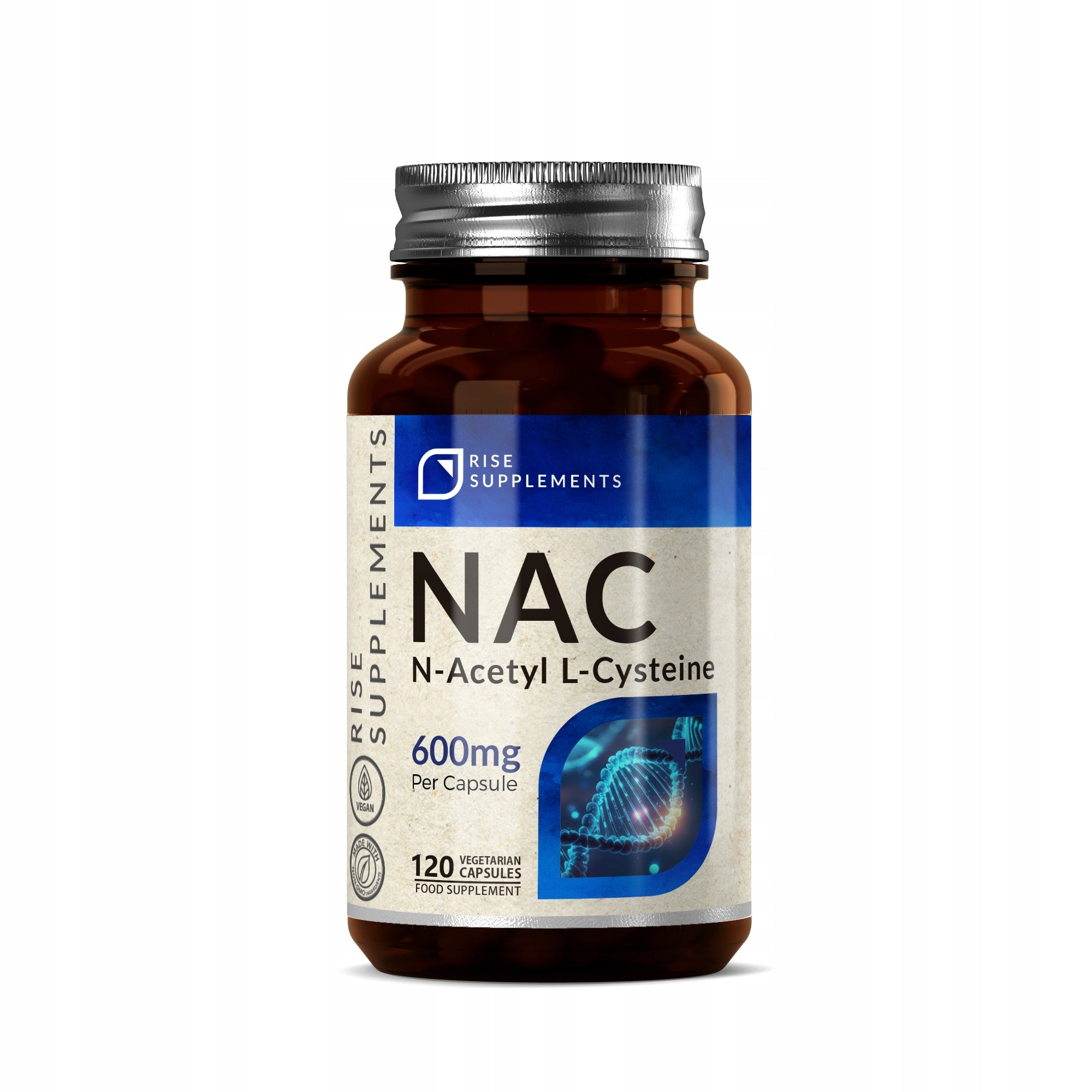 NAC Supplement N-Acetyl L-Cysteine 120 Capsules of 600mg Expiration date at least 1 year from the date of purchase