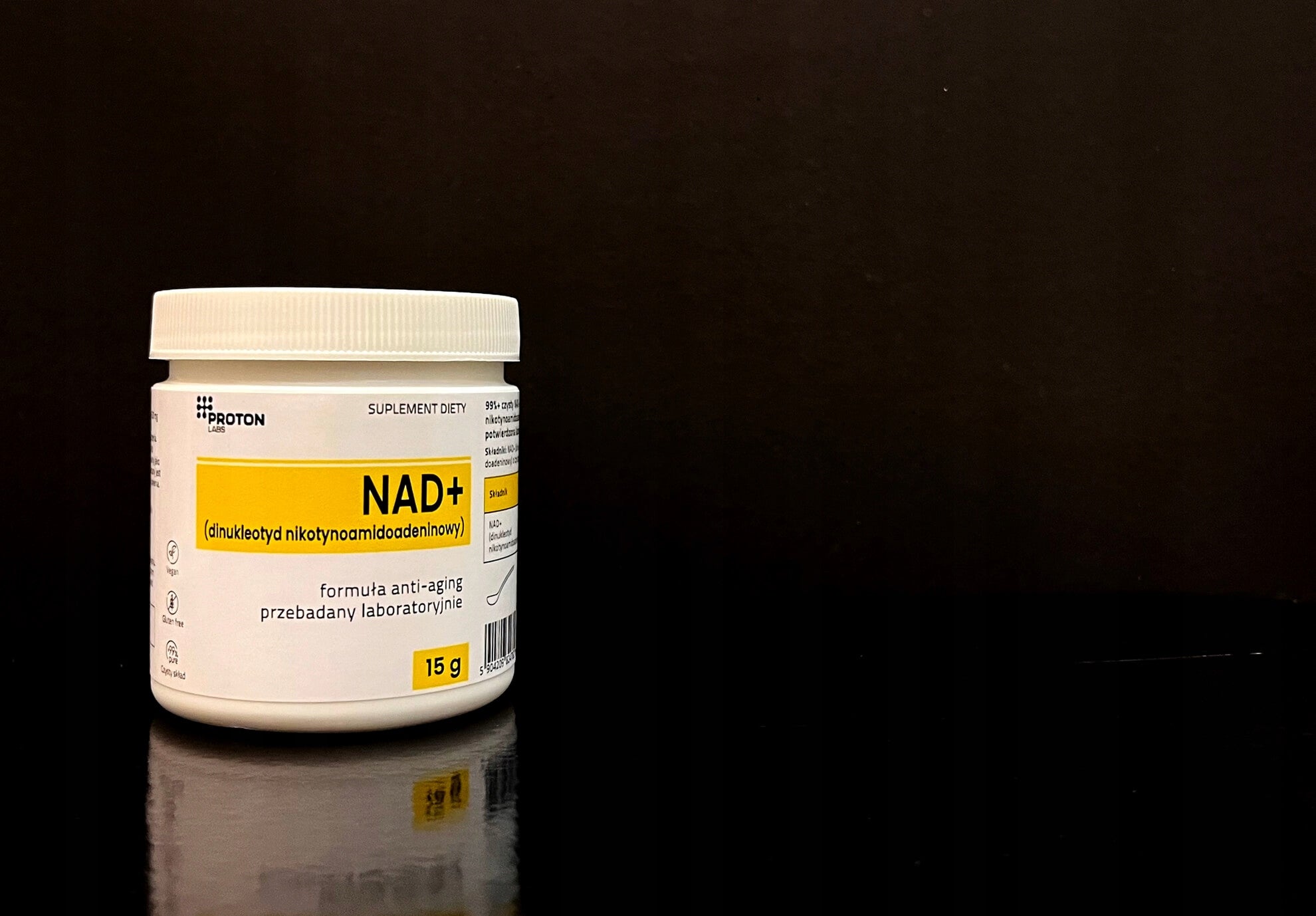 NAD+ 99% Pure Powder Sublingual Dinucleotide 15g Manufacturer code NAD+15g