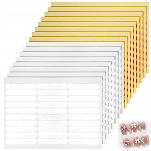 NAIL STICKERS ACRYLIC SELF ADHESIVE DIY SET OF 360 PIECES acrylic