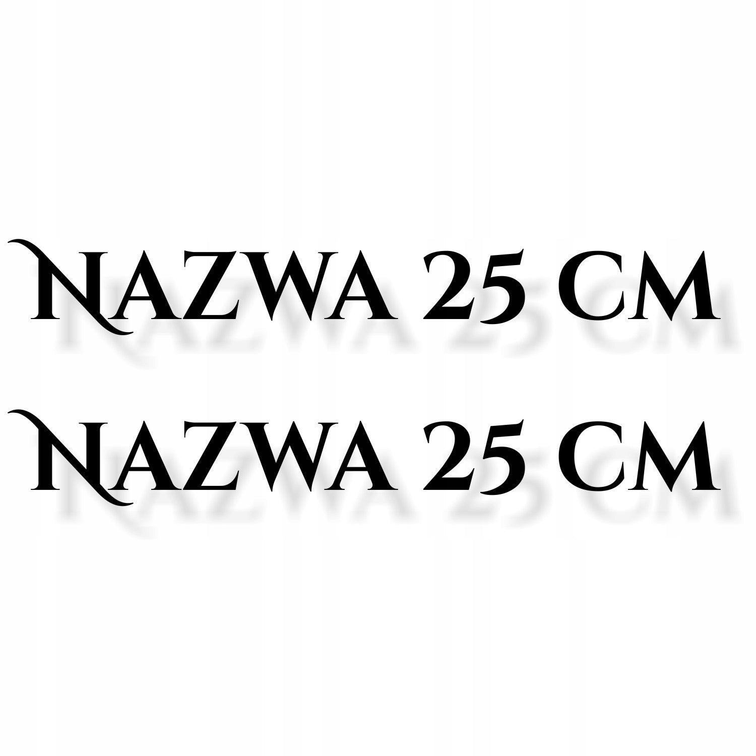 NAME FOR BOAT 2 PCS Waterproof Yacht Stickers Sailboat Boat 25 cm Manufacturer code W-NAZ_LODZ_2x25