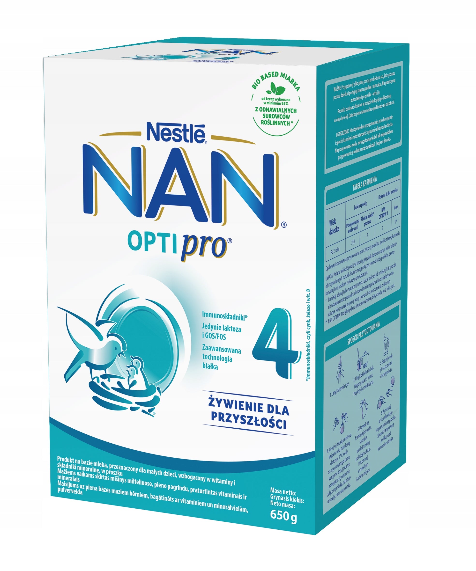 NAN OPTIPRO 4 Milk-based product for young children Set of 2x650 g Brand NAN