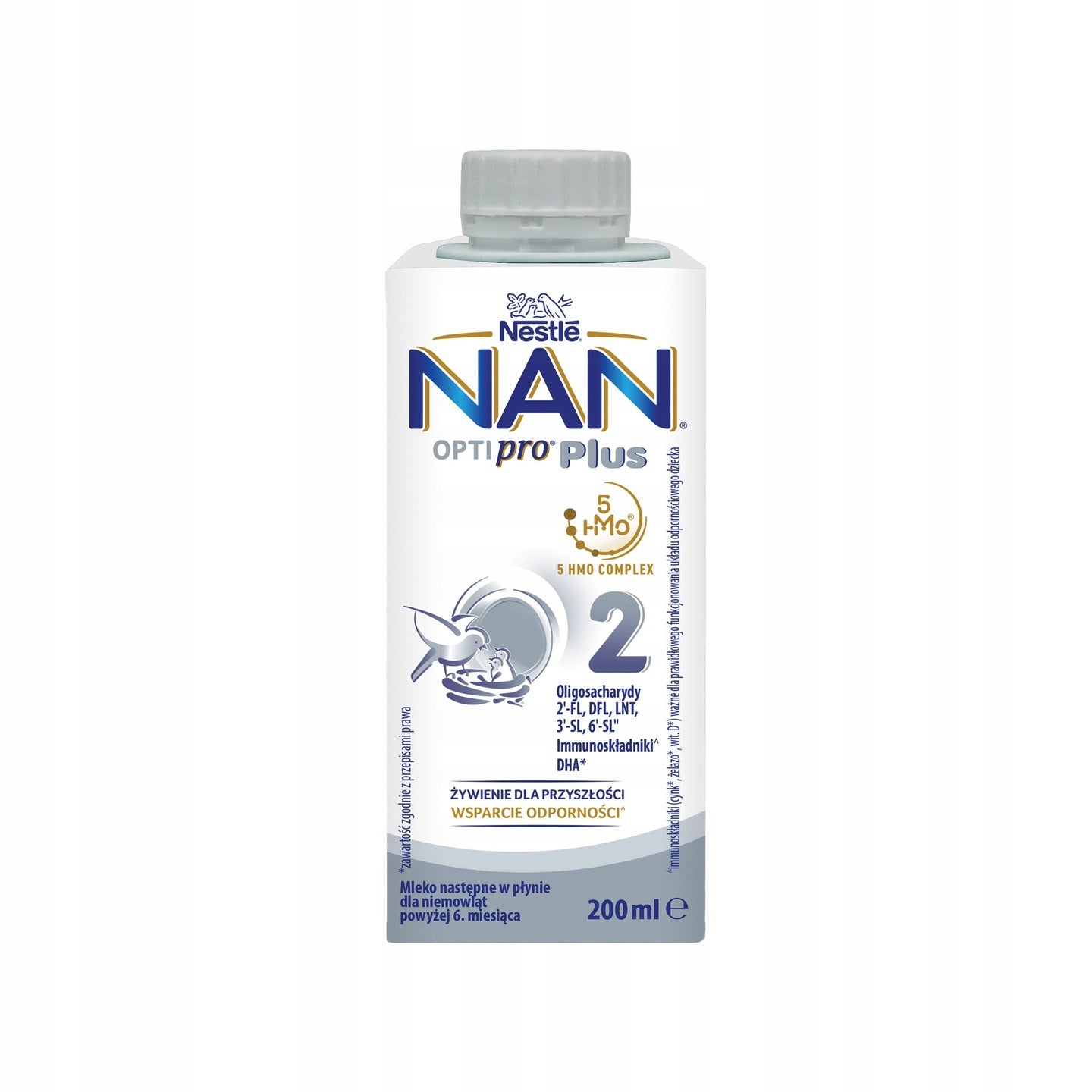 NAN OPTIPRO Plus 2 HMO Liquid milk over 6 months 2x 200ml Manufacturer code 8445290182746