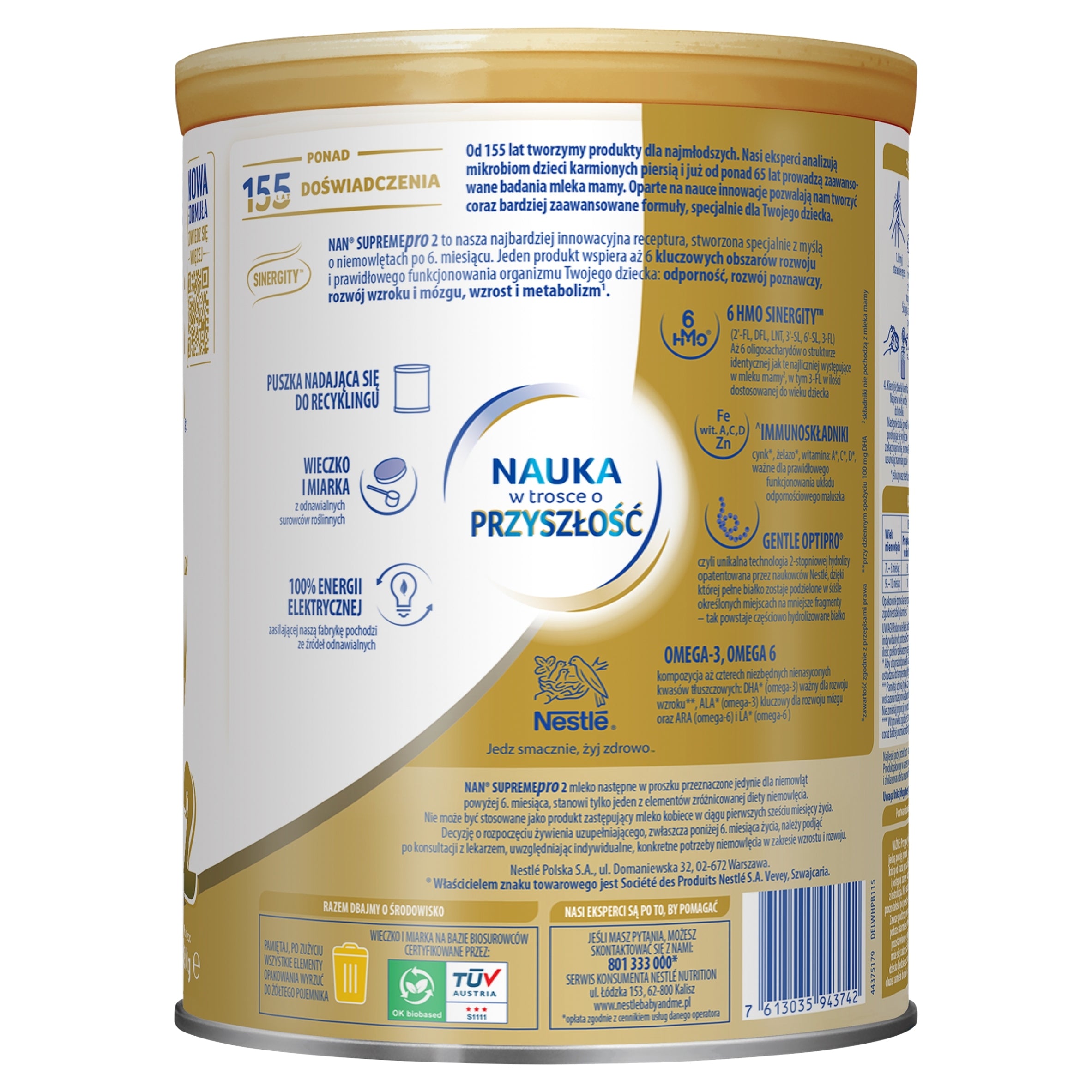 NAN SUPREMEPRO 2 Milk over 6 months Set of 2x800 g Brand NAN