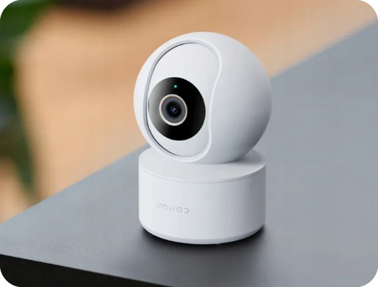 NANNY ELECTRIC ELECTRONIC WIFI CAMERA ROTATING APP PREVIEW Color white