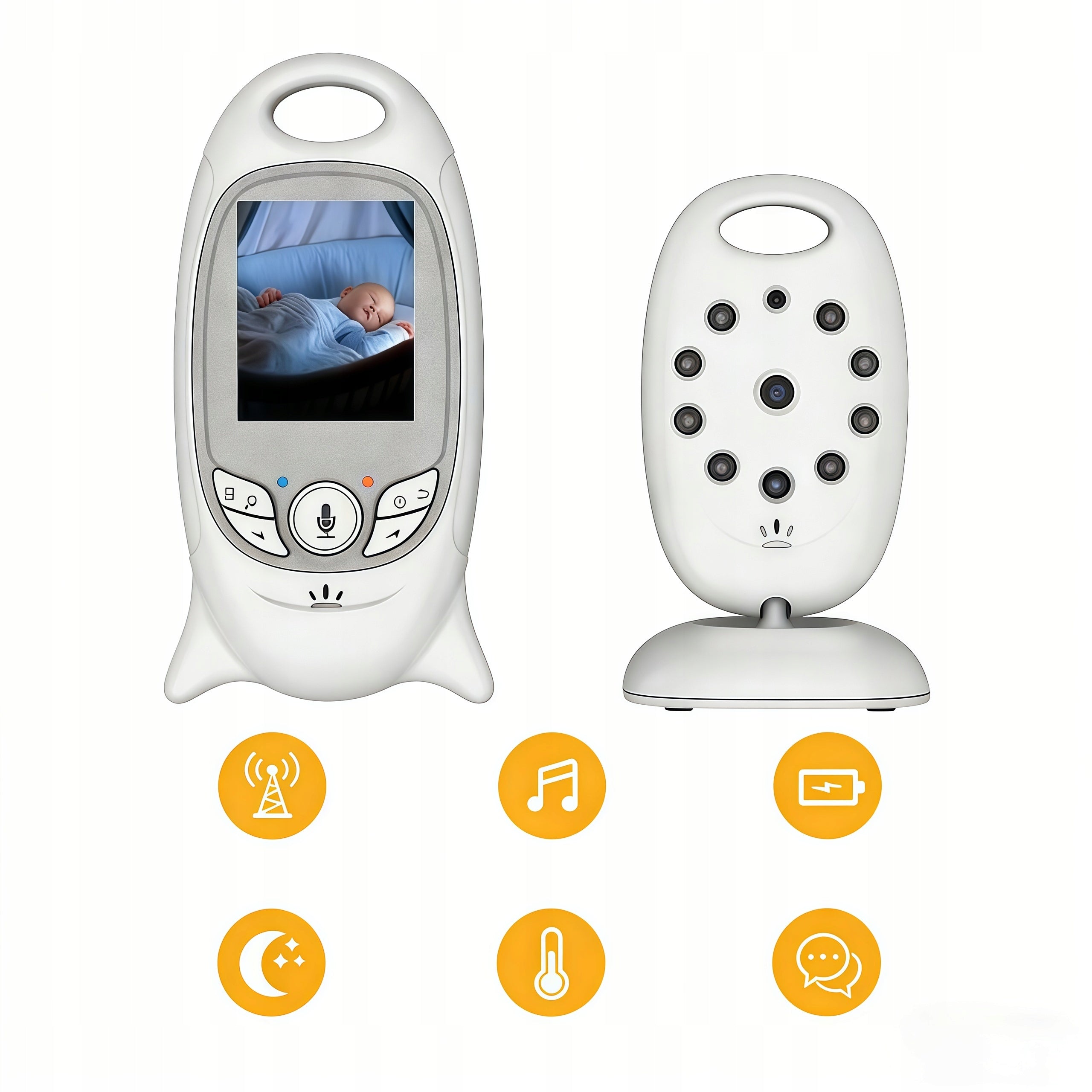 NANNY ELECTRIC LCD BREATH MONITOR NIGHT MODE CAMERA WITH MICROPHONE Packaging status original