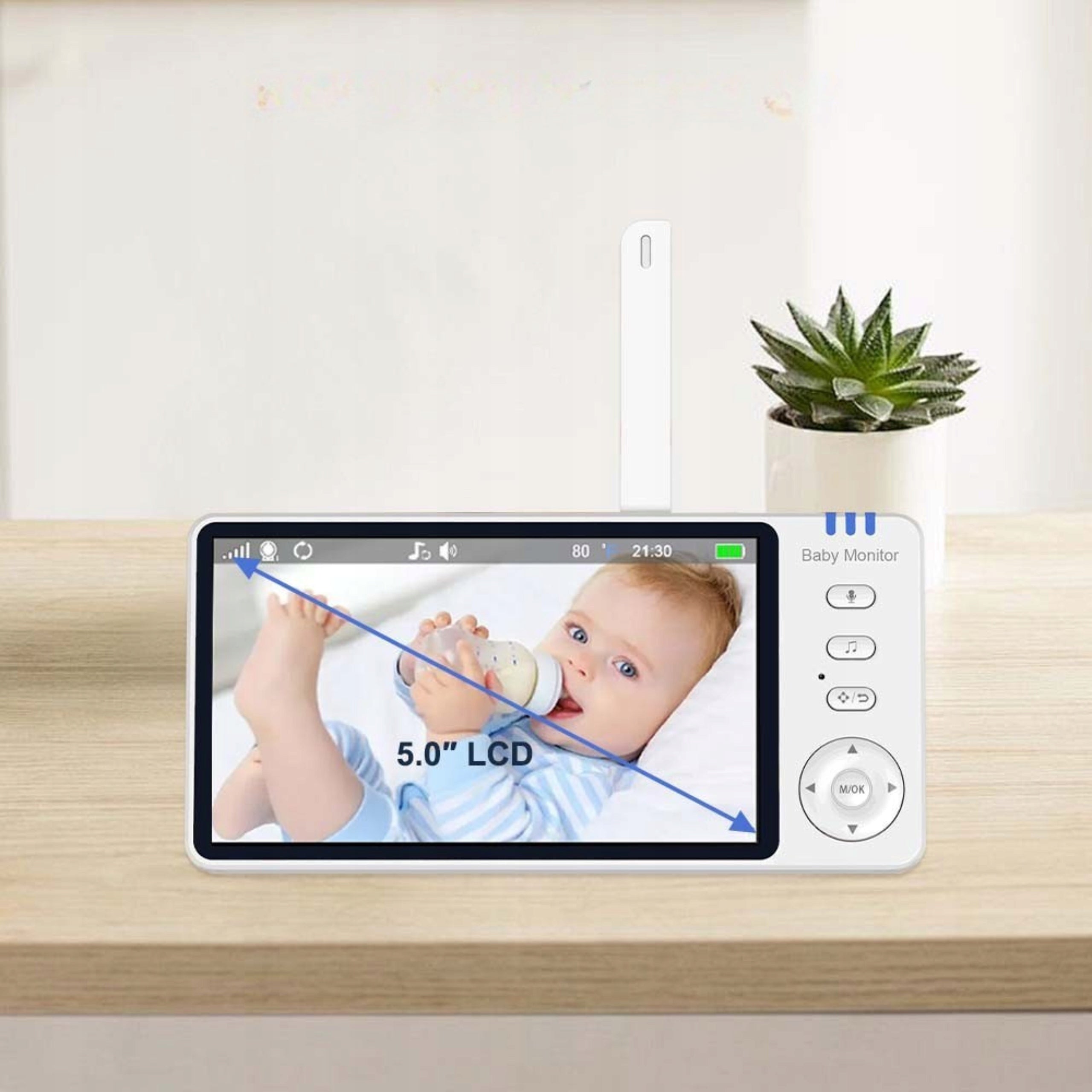 NANNY ELECTRONIC BREATHING MONITOR VIDEO PTZ ZOOM LULLABY MONITORING Brand 100