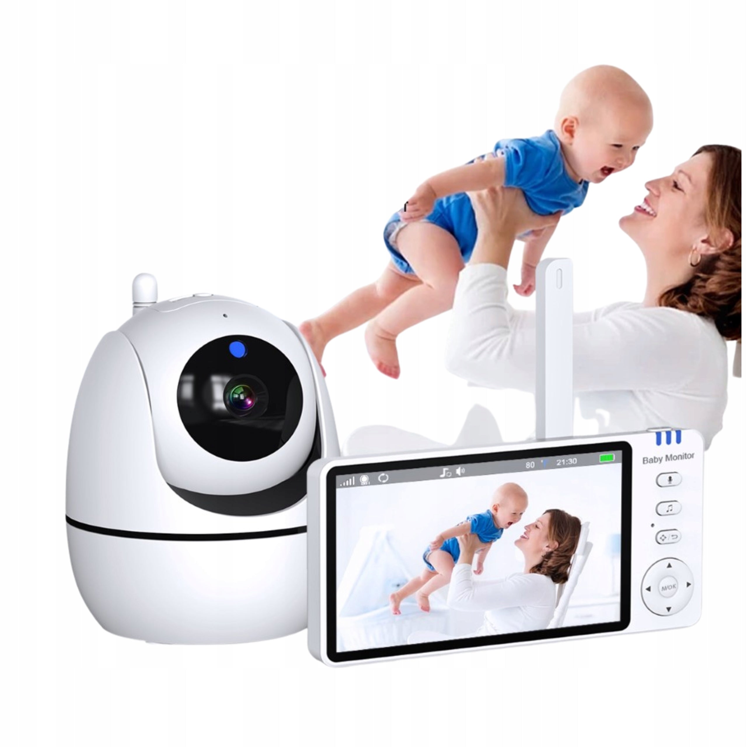 NANNY ELECTRONIC BREATHING MONITOR VIDEO PTZ ZOOM LULLABY MONITORING Manufacturer code BABY-MON-5PTZ-01