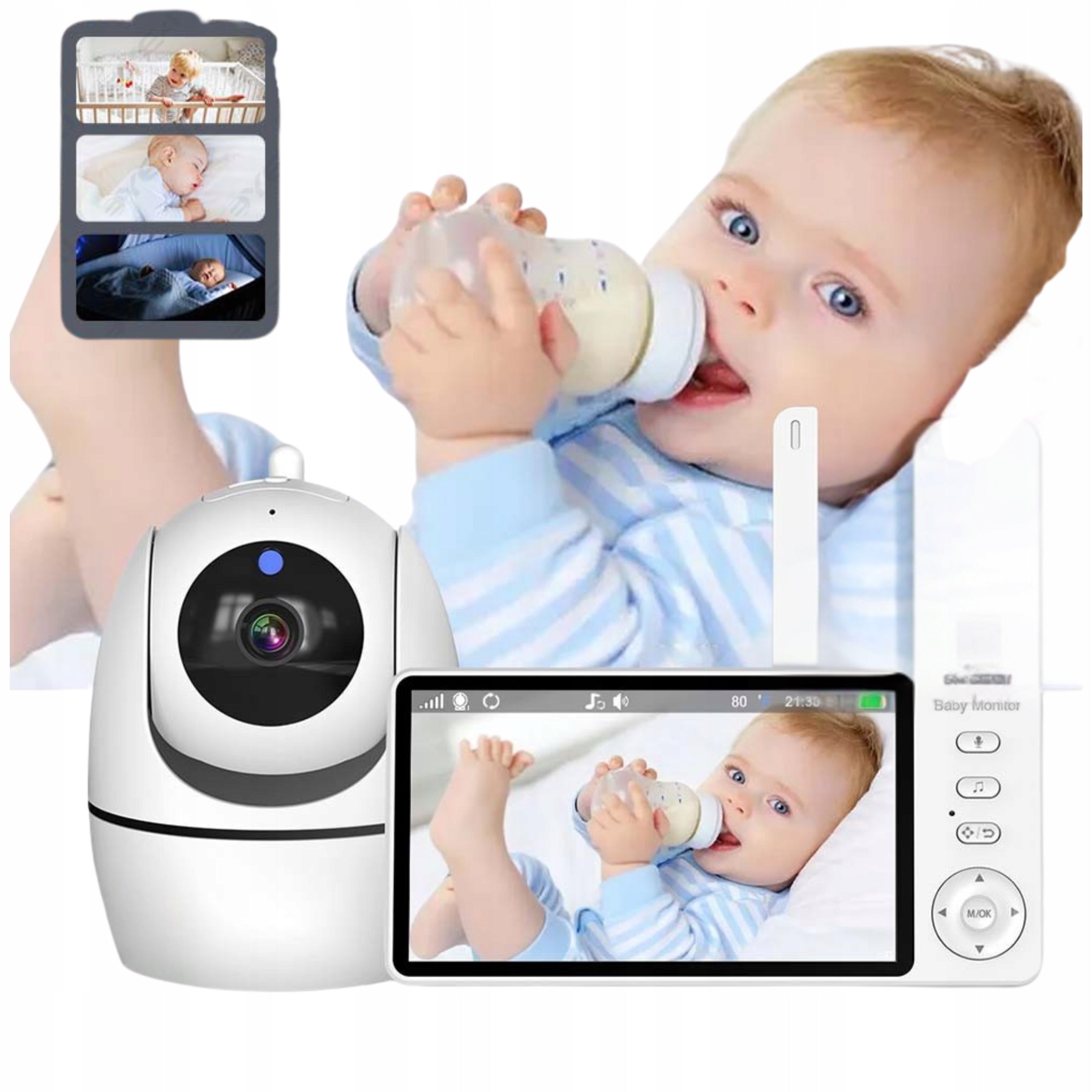 NANNY ELECTRONIC BREATHING MONITOR VIDEO PTZ ZOOM LULLABY MONITORING