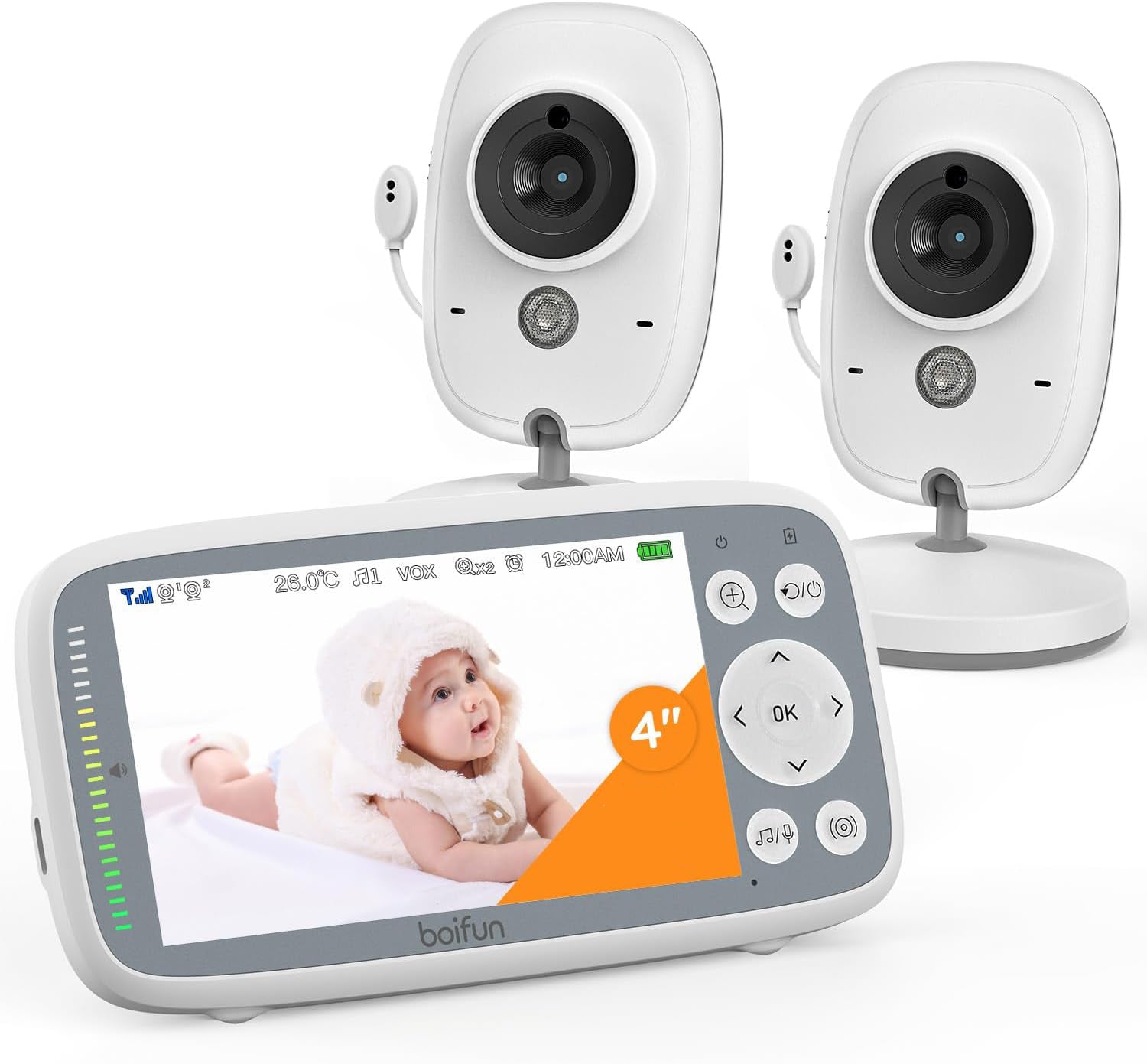 NANNY ELECTRONIC CAMERA 2 CAMERA 3×ZOOM HD SPLIT SCREEN PREVIEW