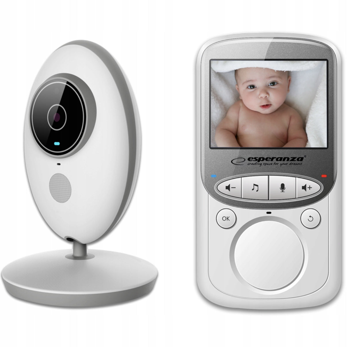 NANNY ELECTRONIC CAMERA LIVE VIDEO LCD NIGHT MODE SOLID Product weight with unit packaging 0.438 kg