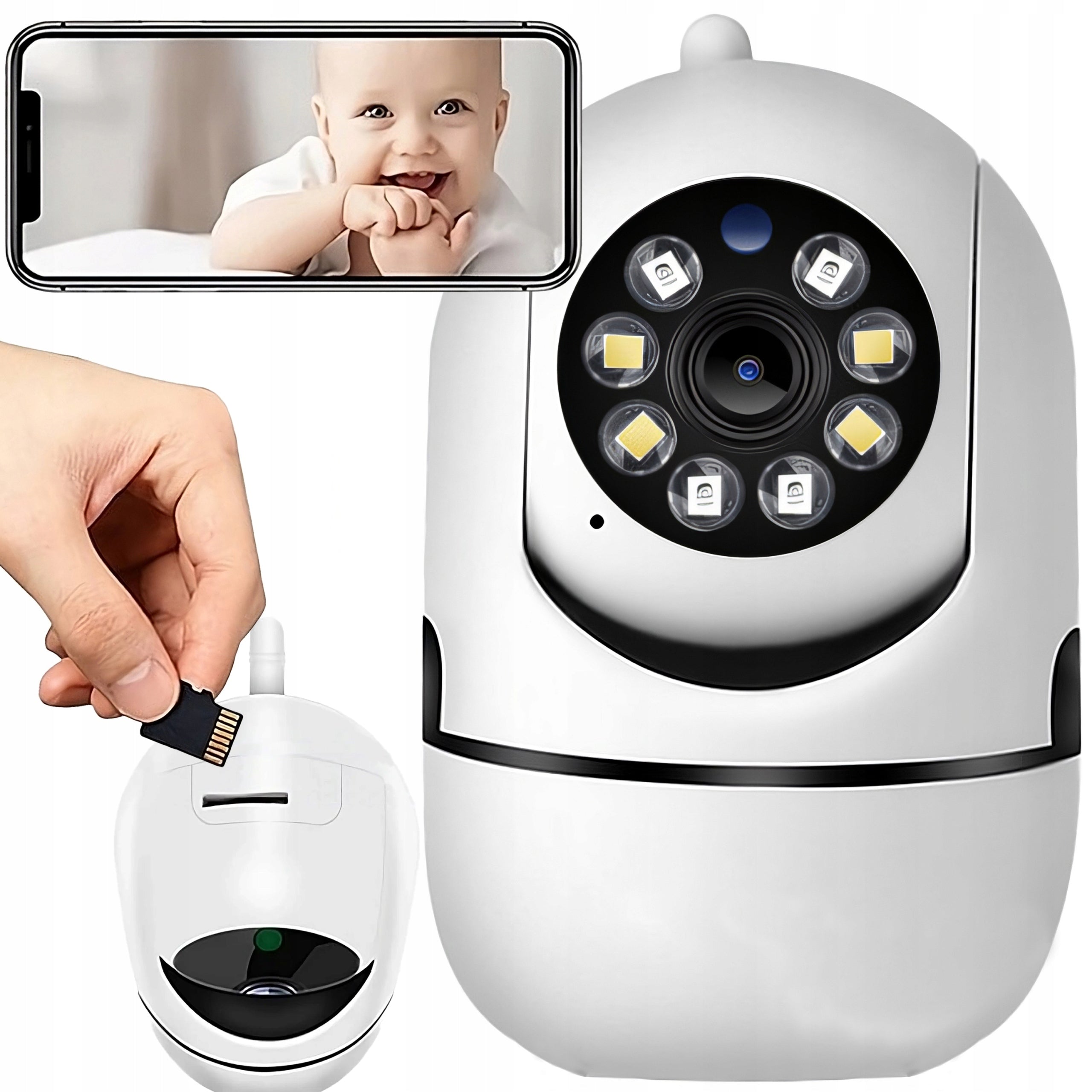 NANNY ELECTRONIC FULL HD CAMERA ROTATING WIRELESS MOTION SENSOR Brand RETOO