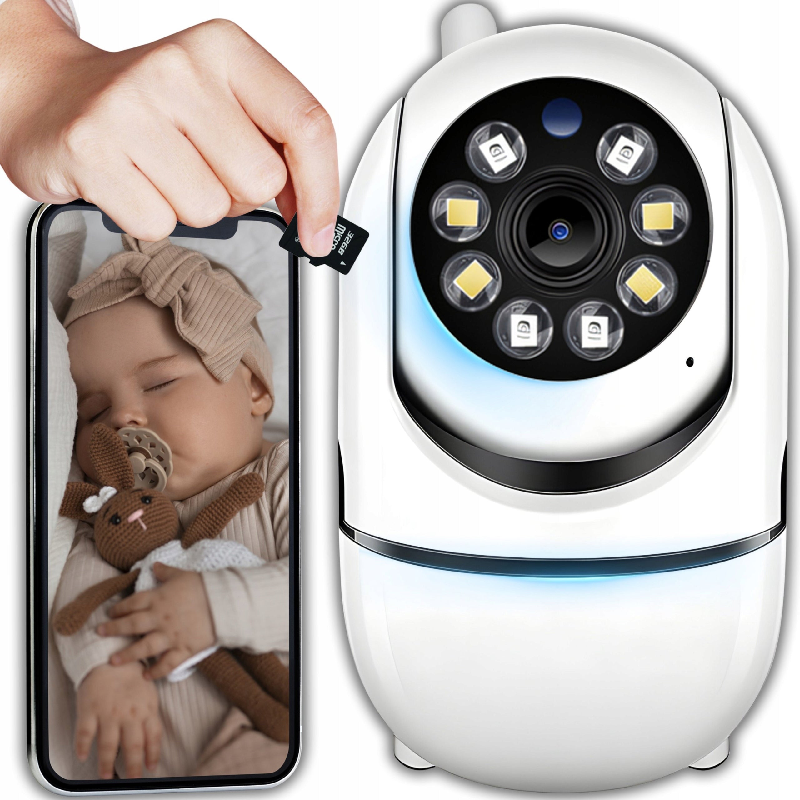 NANNY ELECTRONIC FULL HD CAMERA ROTATING WIRELESS MOTION SENSOR Packaging status original