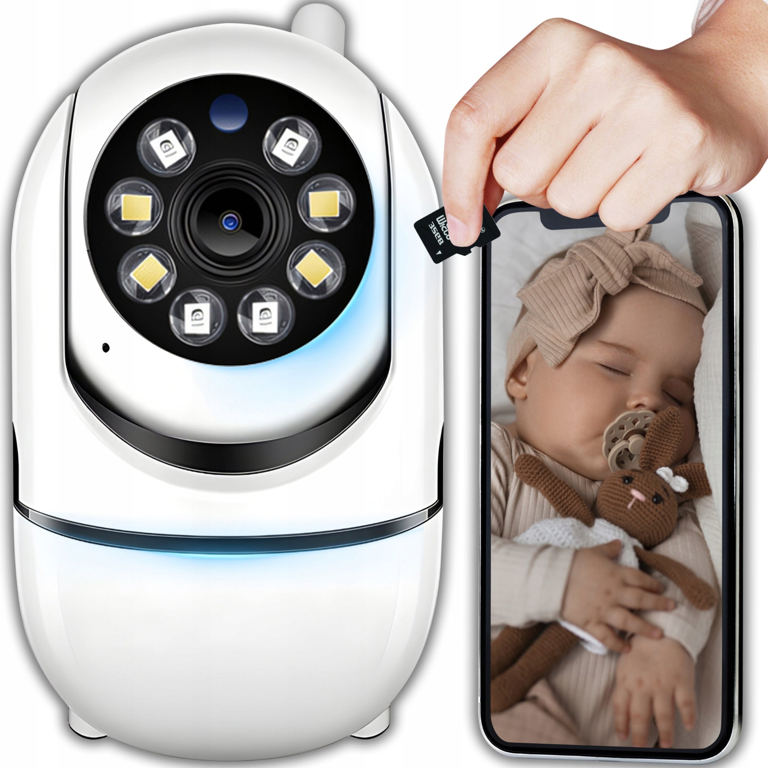 NANNY ELECTRONIC FULL HD CAMERA ROTATING WIRELESS MOTION SENSOR