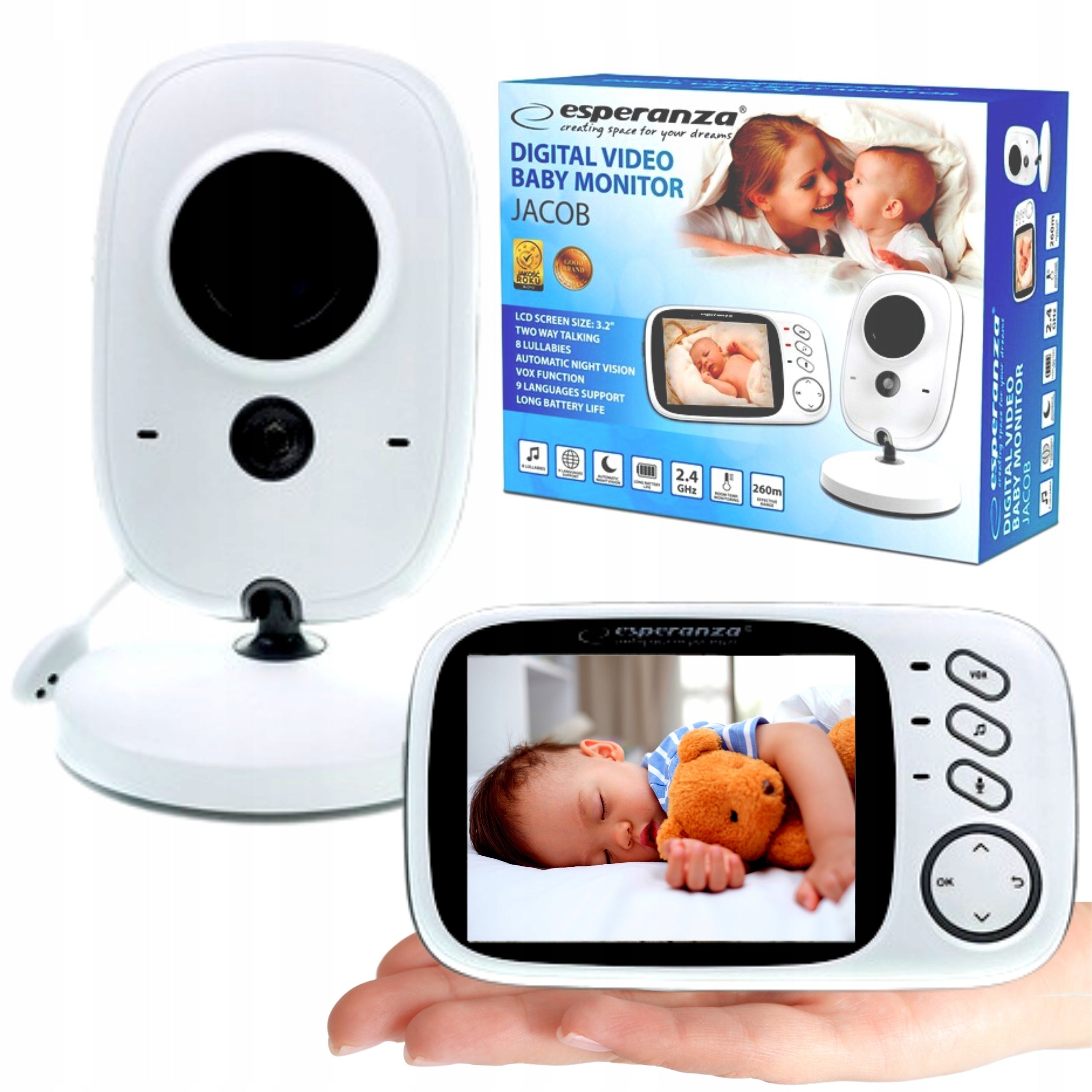 NANNY ELECTRONIC LIVE CAMERA LCD NIGHT MODE LCD SCREEN WITH MICROPHONE