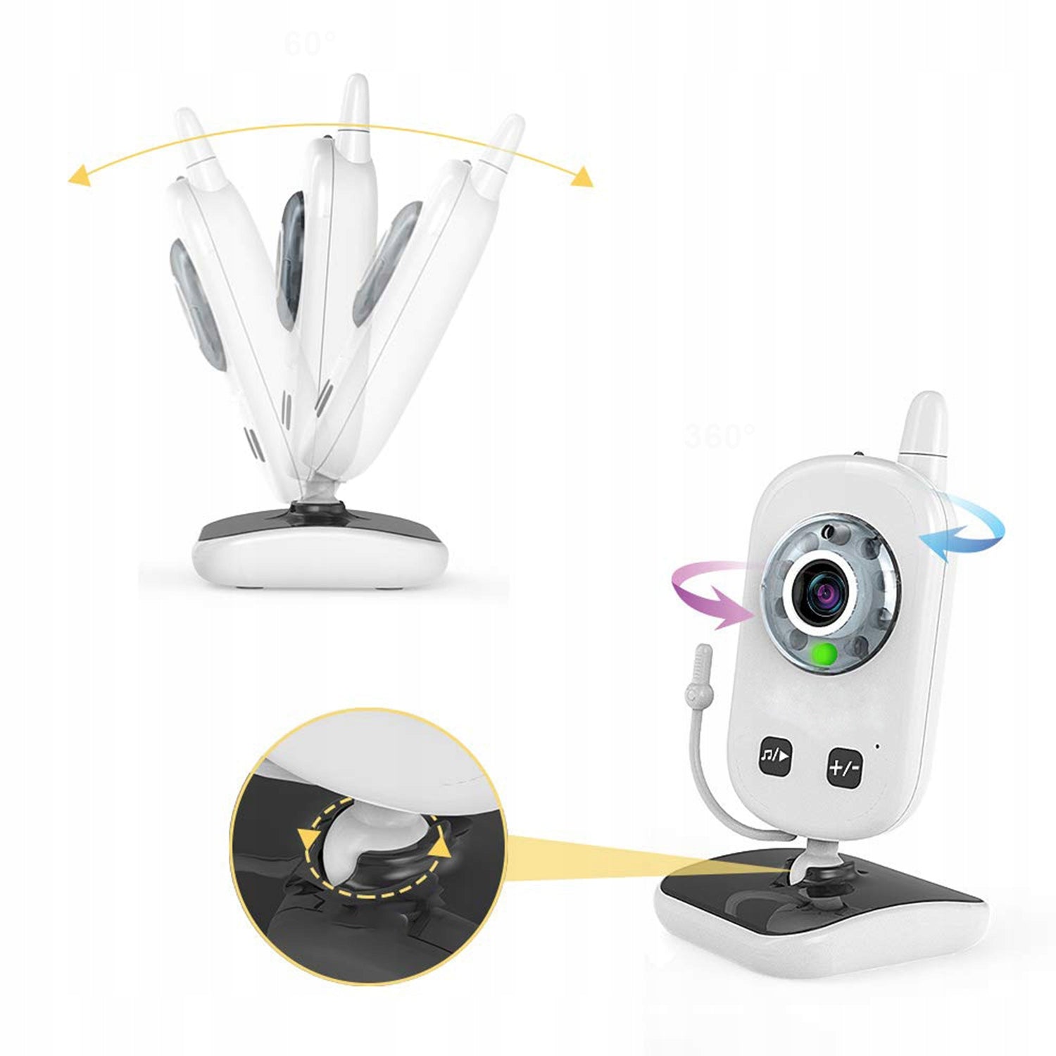 NANNY ELECTRONIC LIVE WIRELESS CAMERA LCD NIGHT MODE ZOOM 300M Manufacturer code KAMERKA TRYB NOCNY OBROTOWA LCD ZOOM