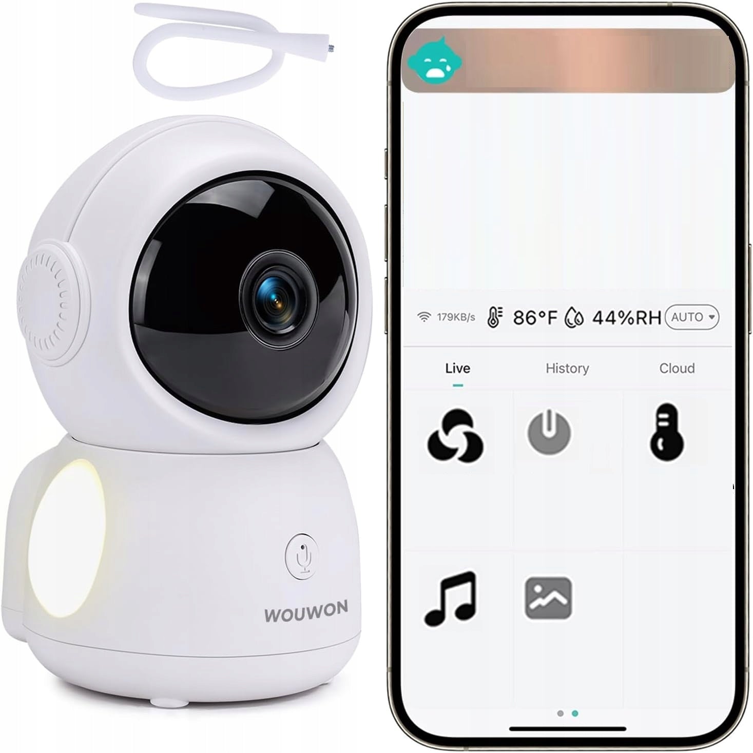 NANNY ELECTRONIC WIFI CAMERA WITH FLEXIBLE HANDLE WOUWON BF-MY06