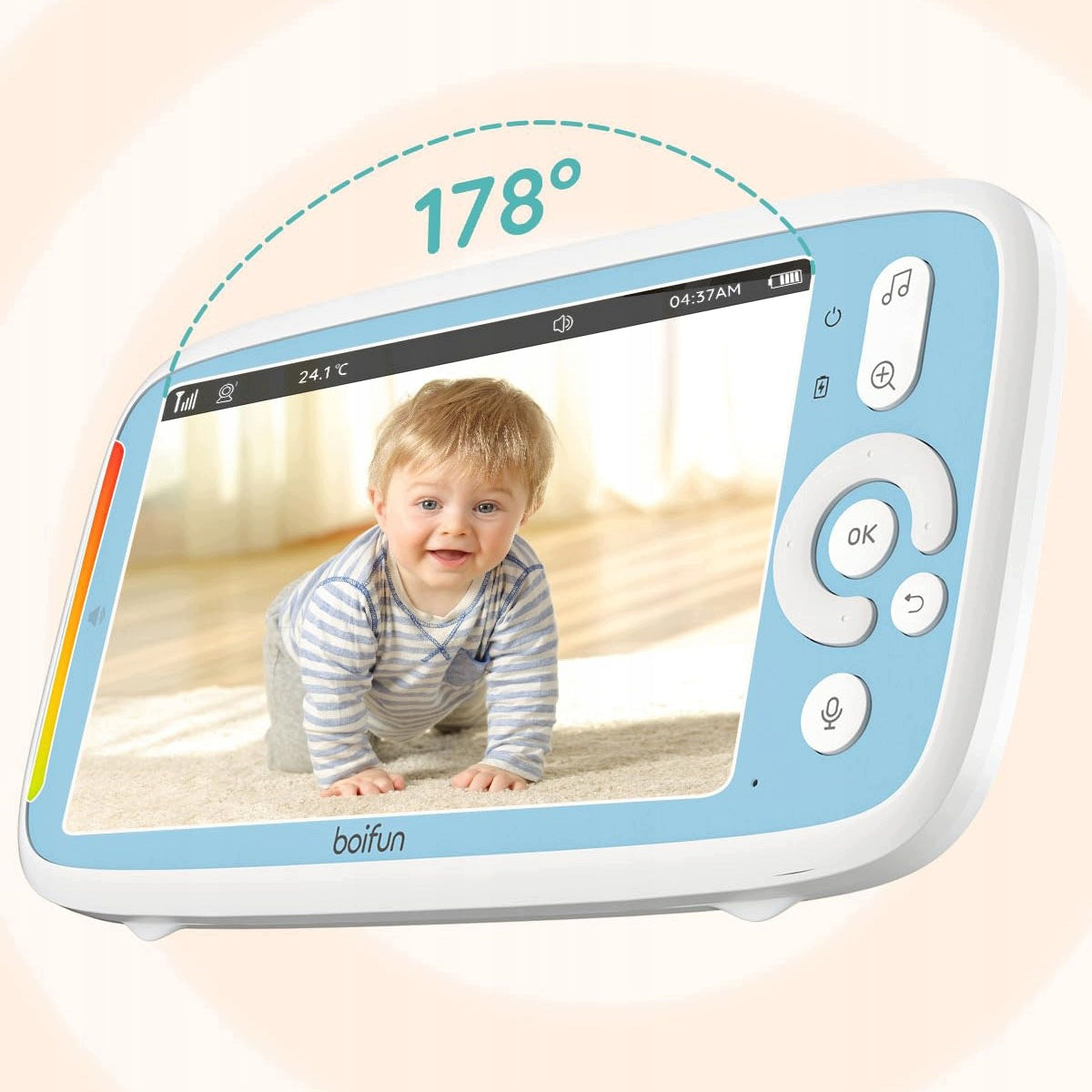 NANNY WITH FULL HD ROTARY CAMERA 5" LCD WIFI 1/2/3x ZOOM 3050MAH AKU Packaging status original