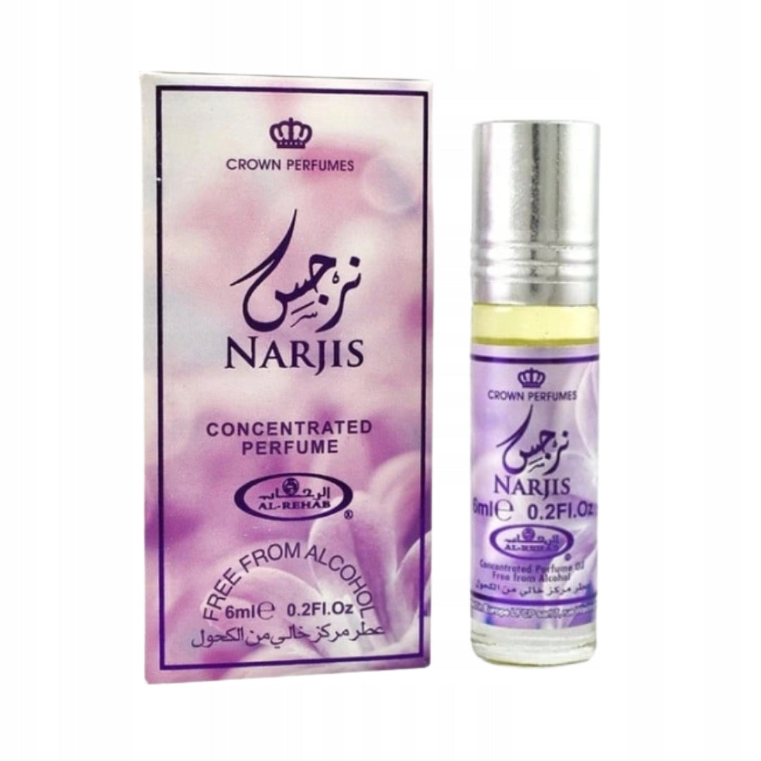 NARJIS Perfumed Oil CPO 6 ml Al Rehab Light Female Fragrance For Her Manufacturer code 6291110100542