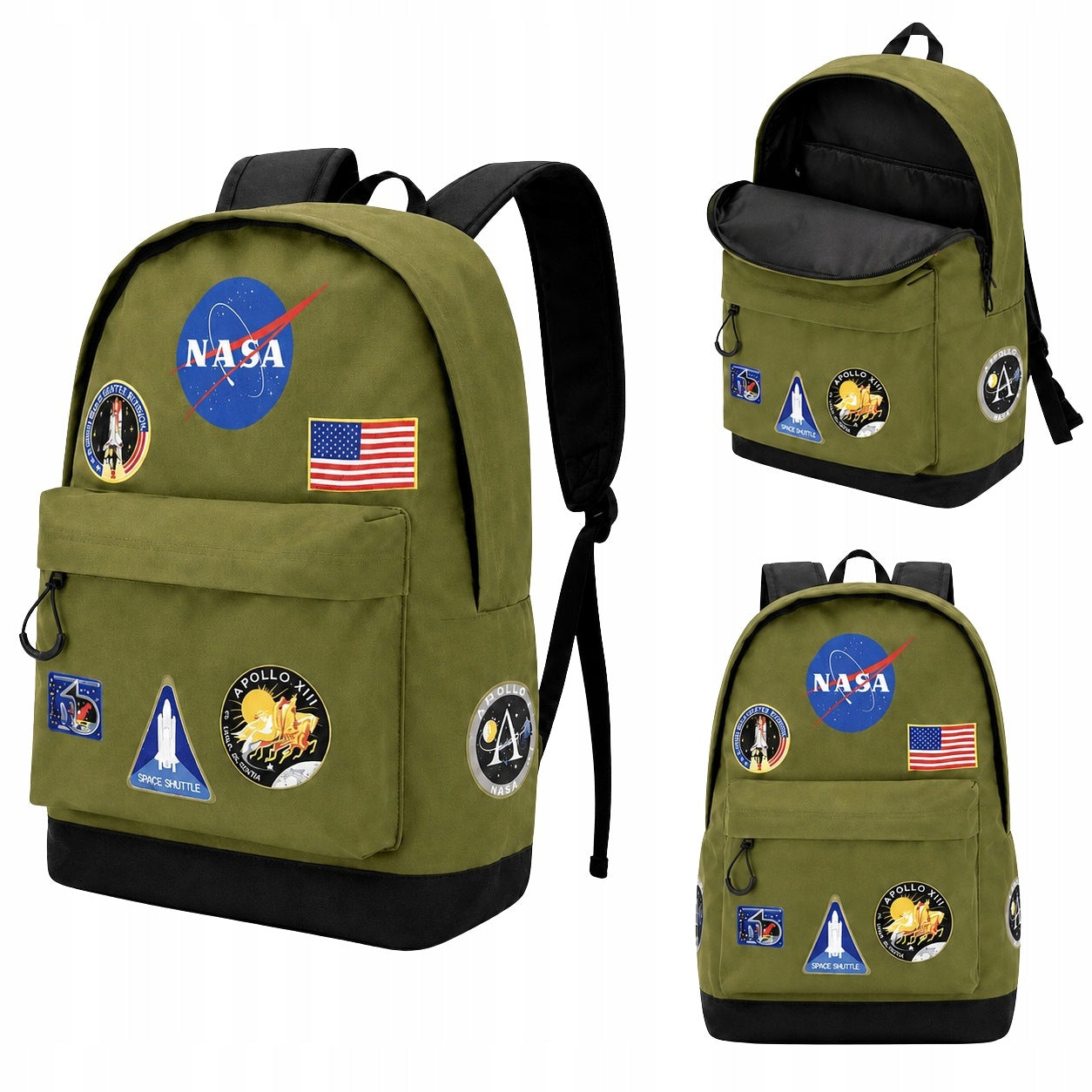 NASA Infinity Khaki 30x43x18cm Two-Chamber School Backpack