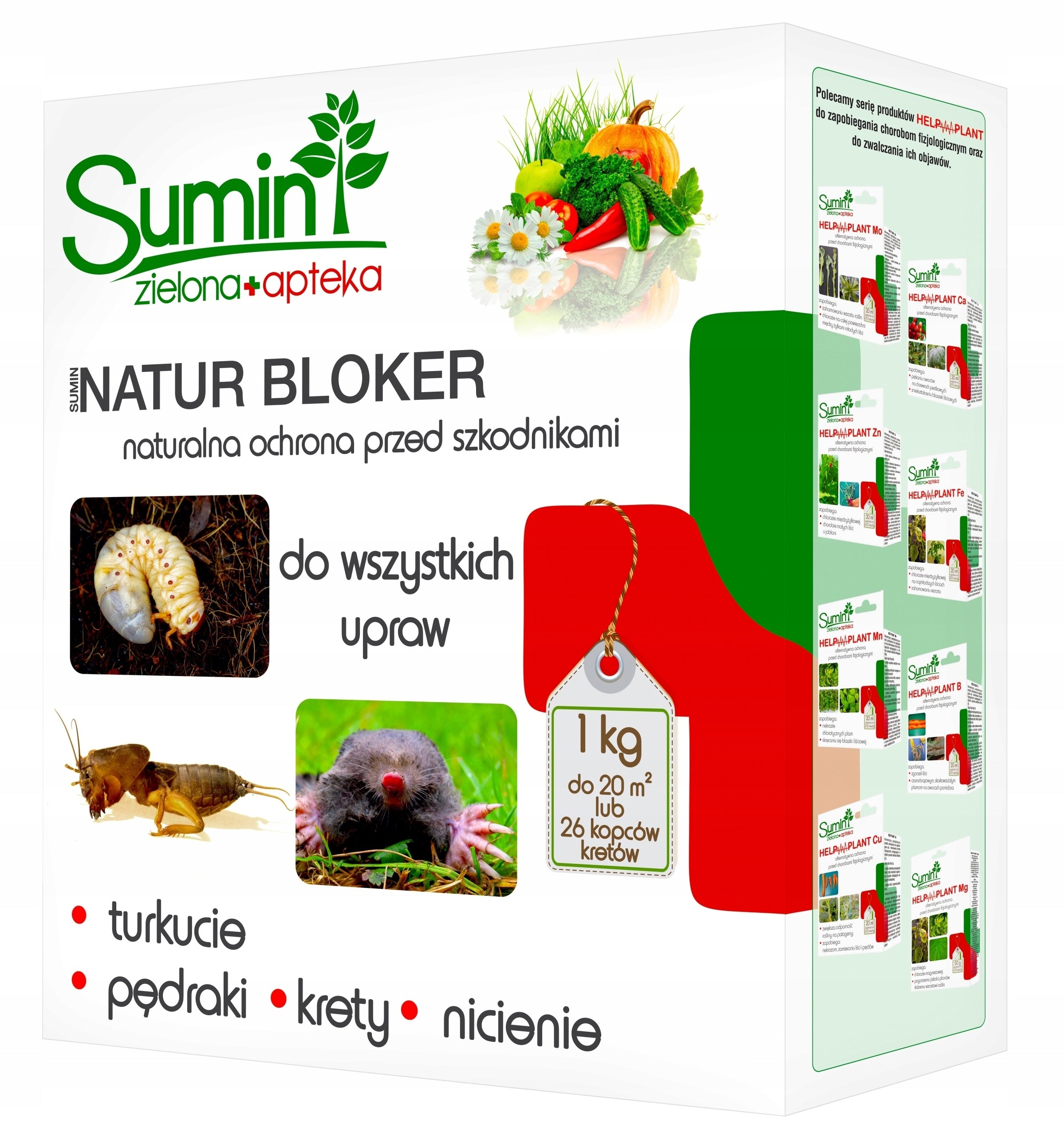 NATUR BLOCKER FOR MOLE SHOOTS TURQUOISE NEMATODES MUSHROOMS PROTECTION 1KG SUMIN Packaging status original