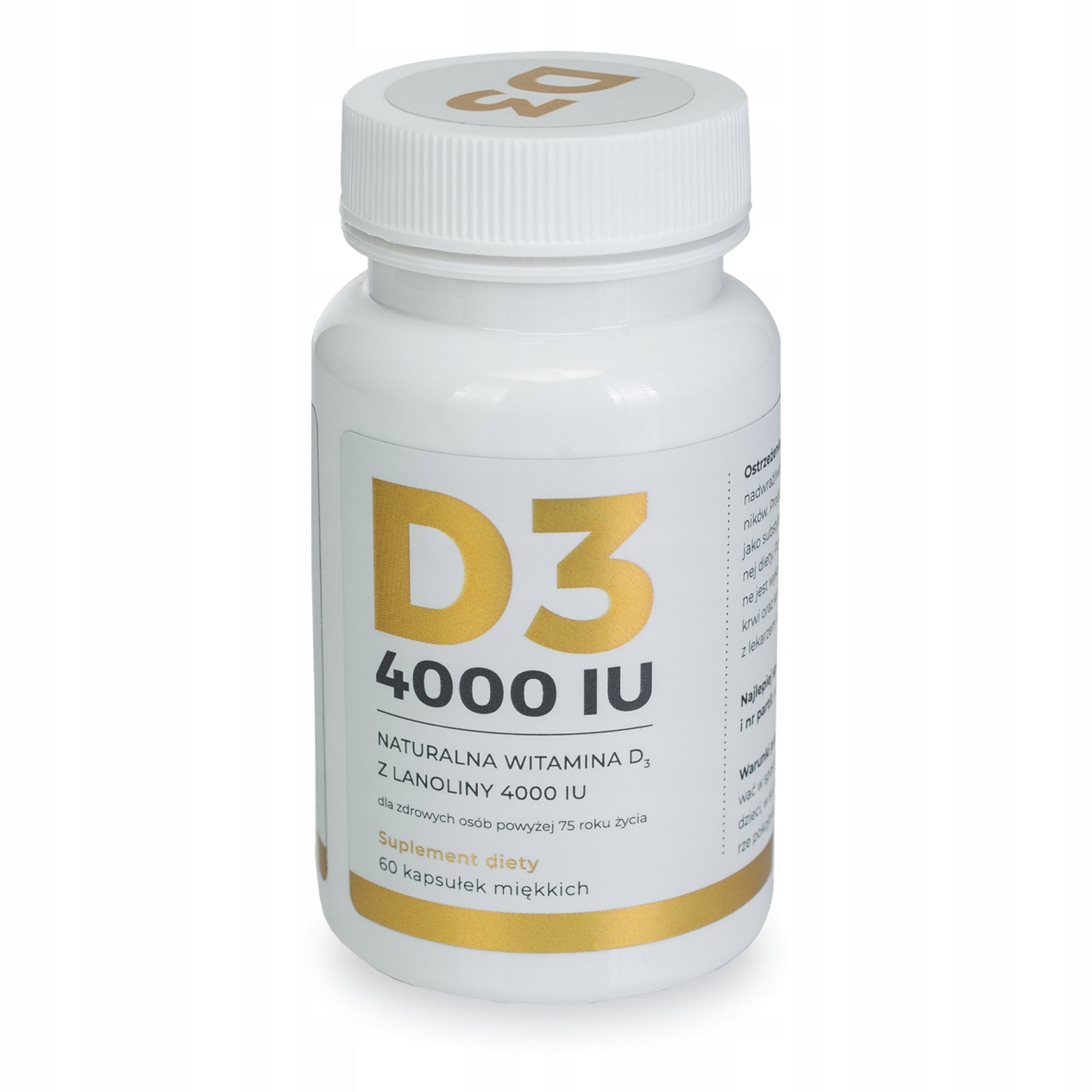 NATURAL VITAMIN D3 4000IU 60caps. VISANTO