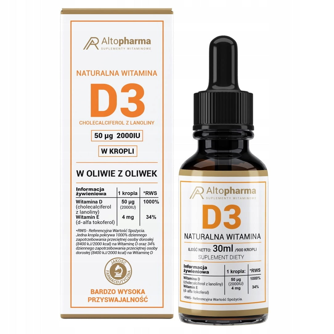 NATURAL VITAMIN D3 FORTE DROPS - Altopharma -