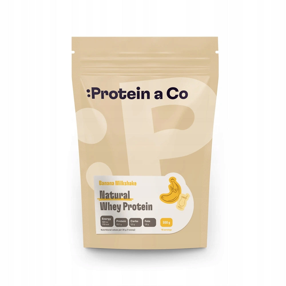 NATURAL WHEY – the highest quality protein without chemicals, 500 g, banana flavour