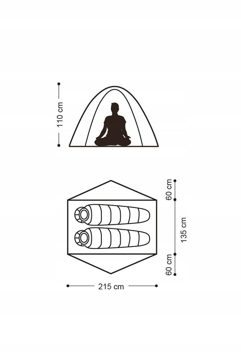 NATUREHIKE Double tent Star River 2 Nh17T012-T green Type double layer (with flysheet)
