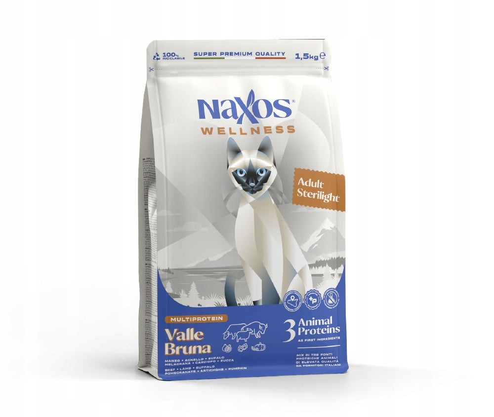 NAXOS CAT STERILIZED for cats sterilized on the basis of beef, buffalo and