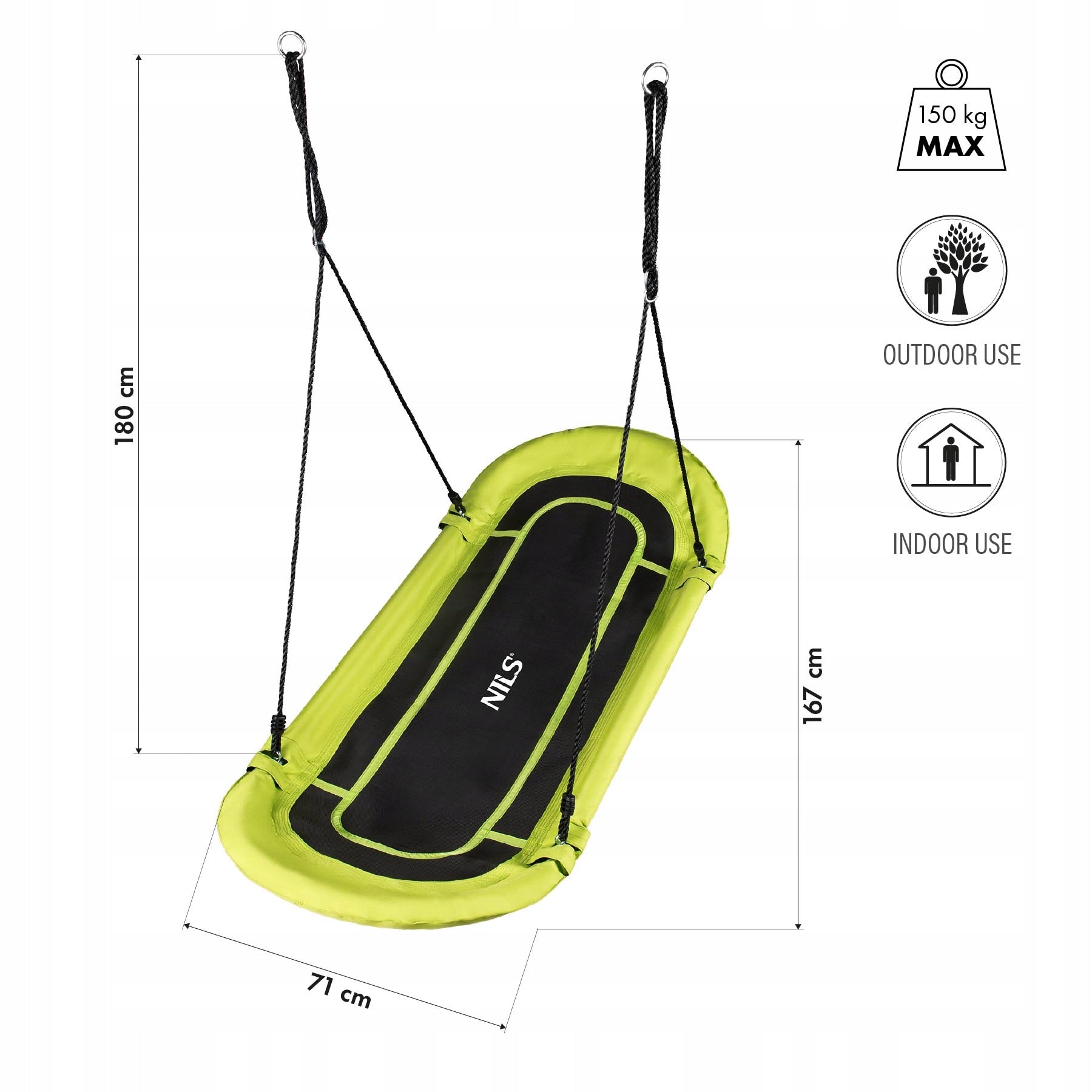 NB5044 STORK NEST SWING LIME NILS Manufacturer Nils Camp