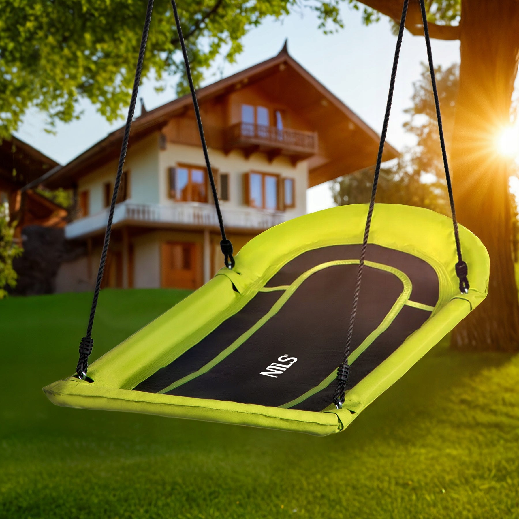 NB5044 STORK NEST SWING LIME NILS Material of manufacture metal synthetic material