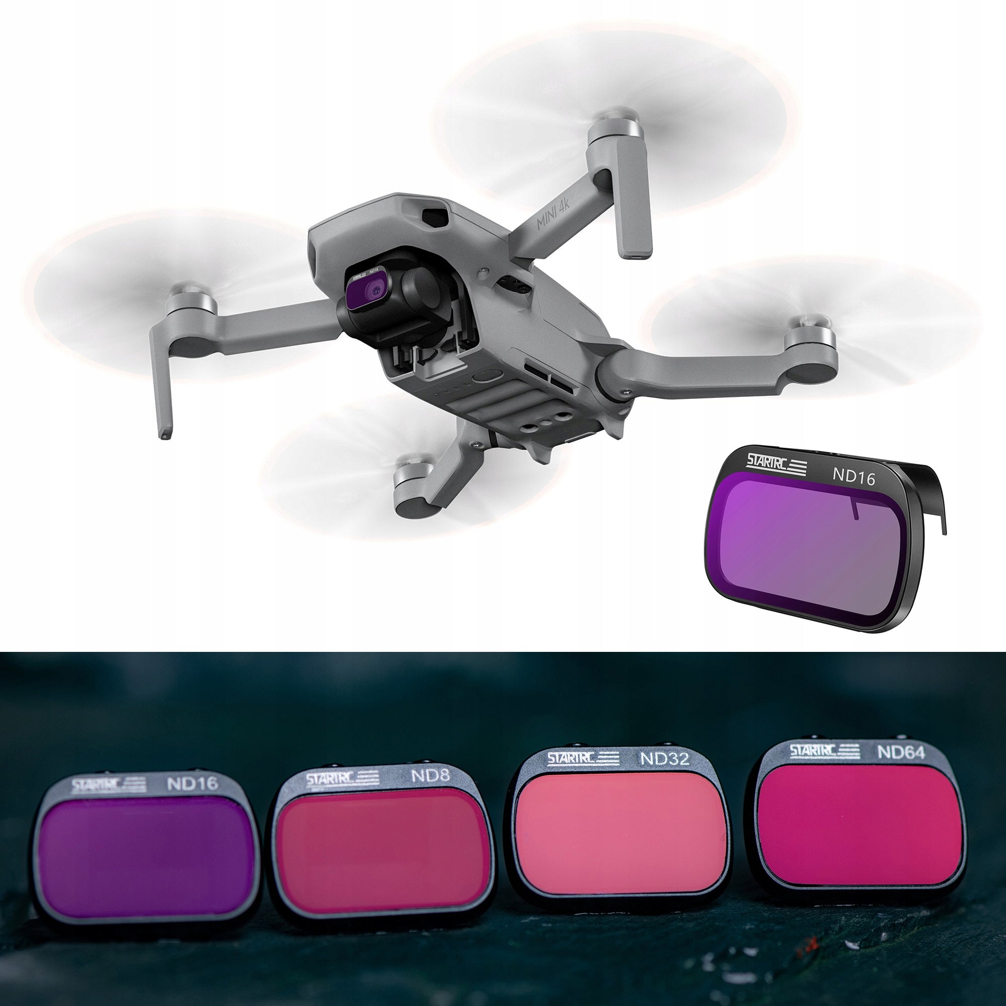 ND FILTERS SET FOR DJI MAVIC MINI 4K /MINI 2 SE ND8 16 32 64 LEN PROTECTOR