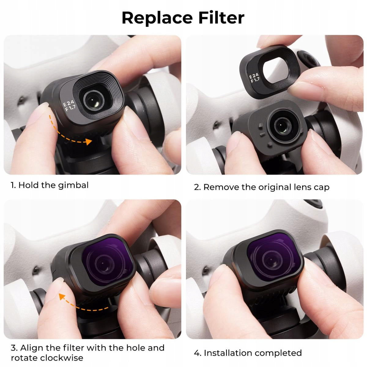ND ND8+ND16+ND32+ND64 Grey Filter Kit for DJI MINI 4 PRO K&F Manufacturer code SKU.2085