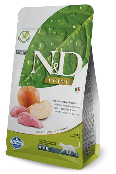 ND Prime Boar Apple Cat 1,5kg venison for cat Brand Farmina