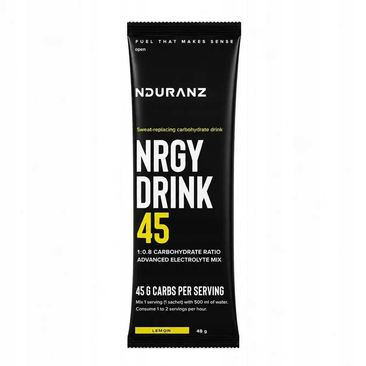 NDURANZ NRGY DRINK SACHET 45 LEMON 48g - DRINK WITH ELECTROLYTES