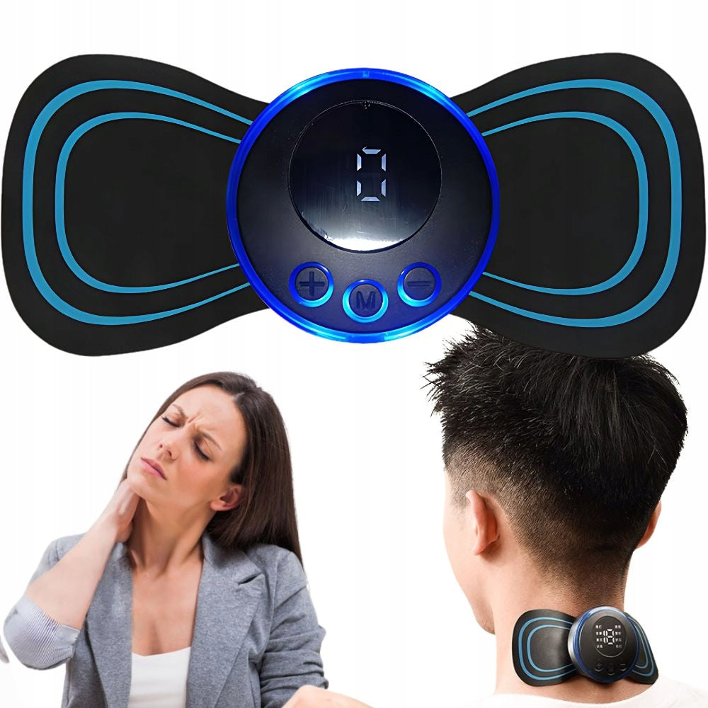 NECK ABDOMINAL MUSCLE ELECTROSTIMULATOR MINI MASSAGER EMS 19 LEVELS