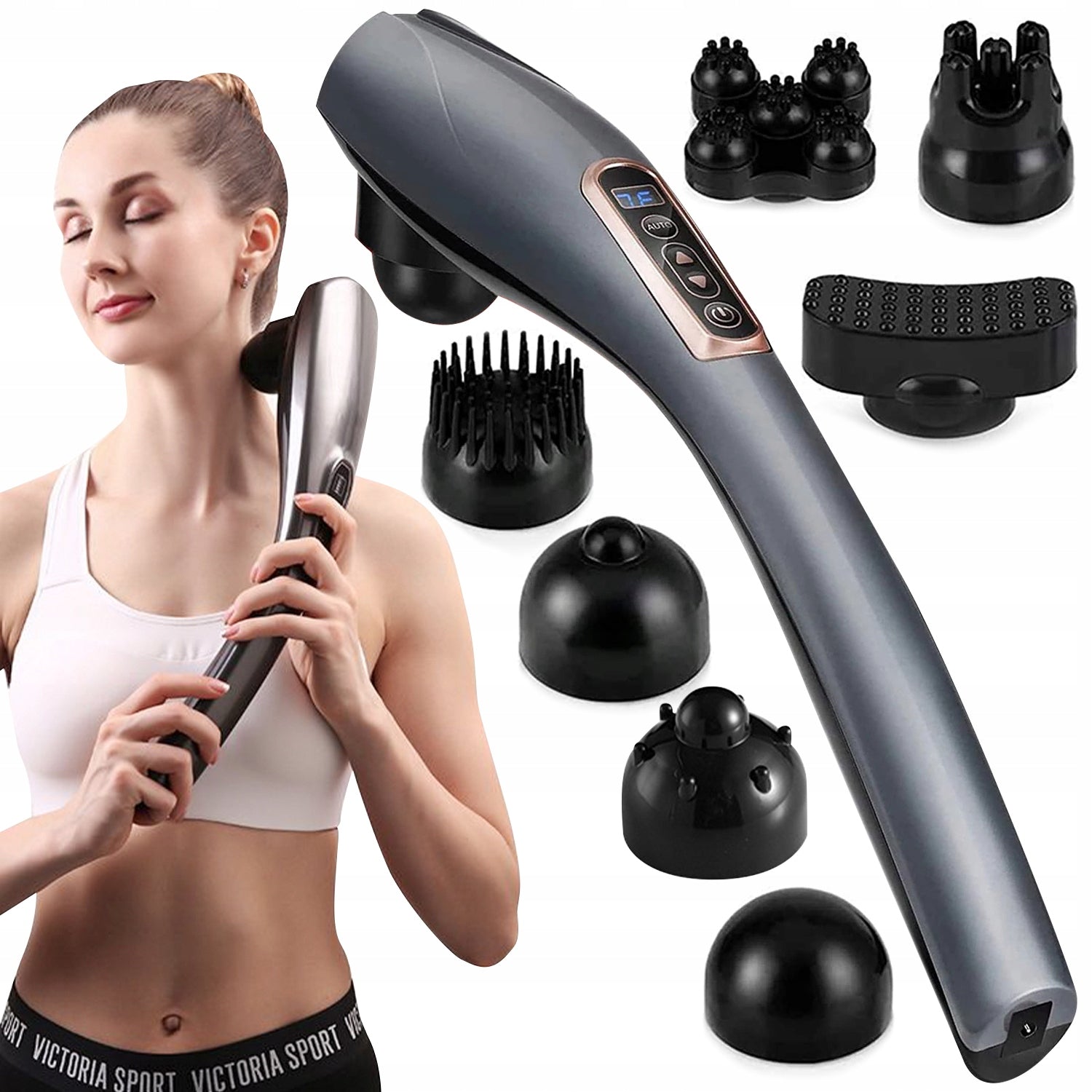 NECK BACK MASSAGER NECK MASSAGE 12in1 MULTIFUNCTIONAL VIBRATION TIP