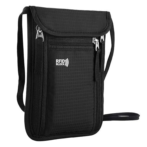 NECK BAG RFID ANTI-THEFT WATERPROOF PASSPORT DOCUMENTS Brand no brand