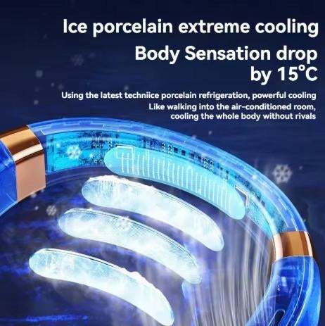 NECK FAN 5-STAGE SPEED CONTROL STRONG BLUE Manufacturer code SolarBox