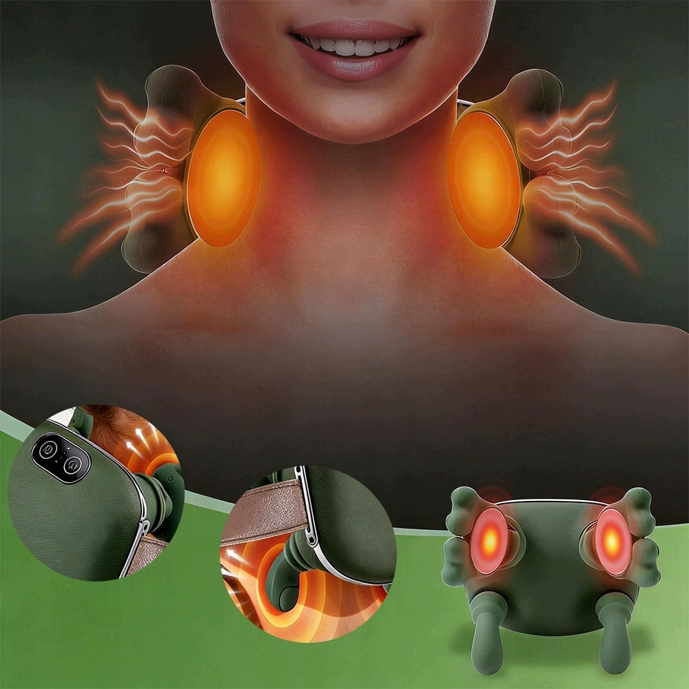 NECK MASSAGER 4D DEEP PRESSURE SHIATSU INFRARED QUIET MOTOR FOR GIFT Medical device no