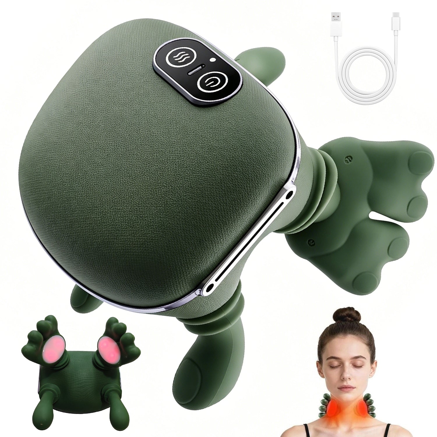 NECK MASSAGER 4D DEEP PRESSURE SHIATSU INFRARED QUIET MOTOR FOR GIFT
