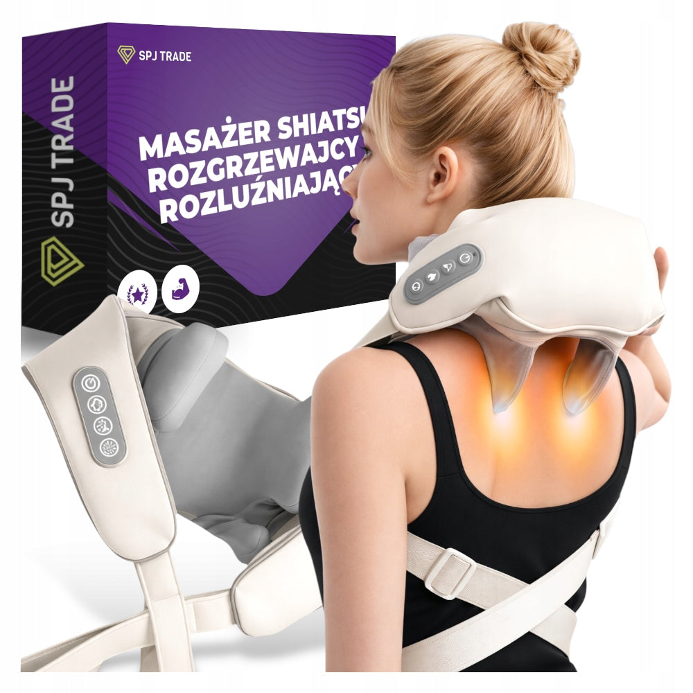 NECK MASSAGER BACK BODY SHIATSU MASSAGE BELT WARMING