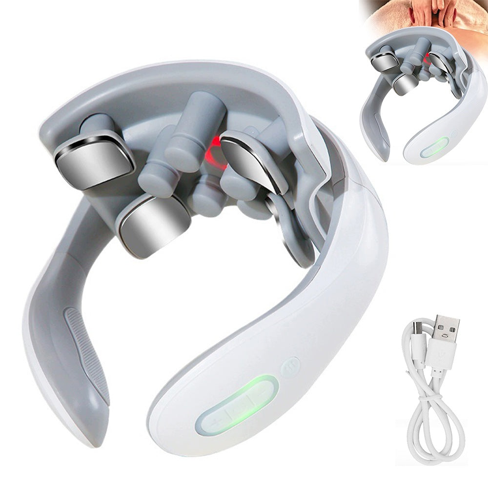 NECK MASSAGER ELECTRIC MASSAGER 4 HEADS PULSE MASSAGE