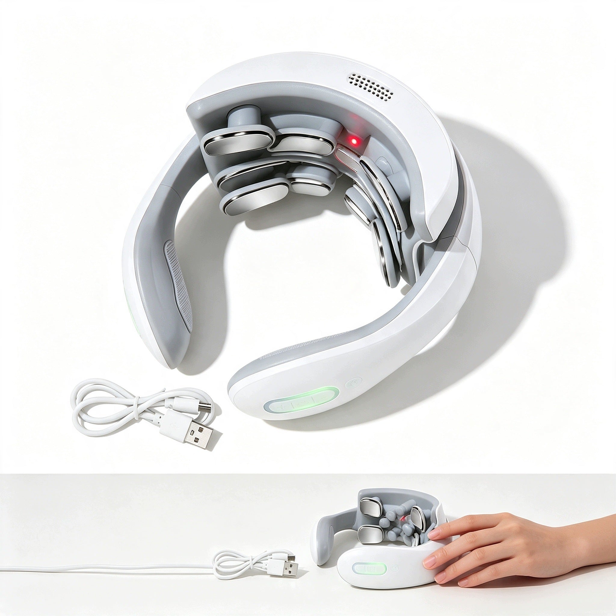 NECK MASSAGER NECK STIFFNESS PAIN 9 HEADS HEATING 5 PROGRAMS