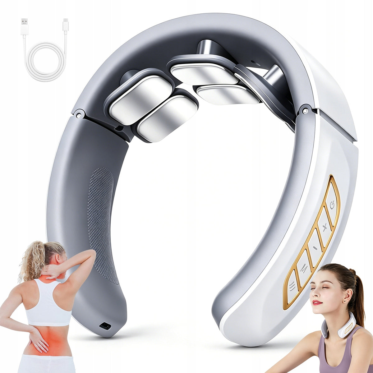 NECK MASSAGER NECK STIFFNESS PAIN HEATED 9 INTENSITY MASSAGE